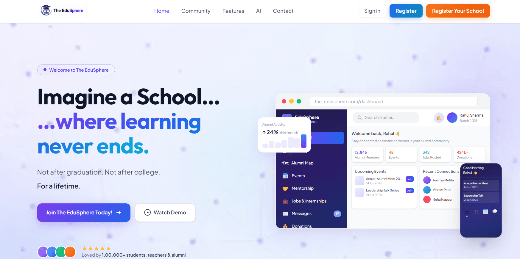 Introducing The EduSphere – Reconnecting Generations. Building Futures.